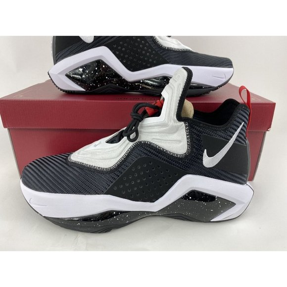 Nike LeBron Soldier 14 Black White Men's Basketball Shoes Red XIV CK6024 002 - Picture 4 of 12